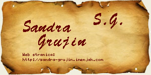 Sandra Grujin vizit kartica